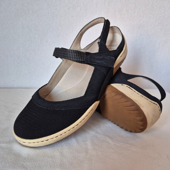 Dansko Raeann Mary Jane Sport Sandals Hook Loop Mesh Leather Black - Picture 5 of 12